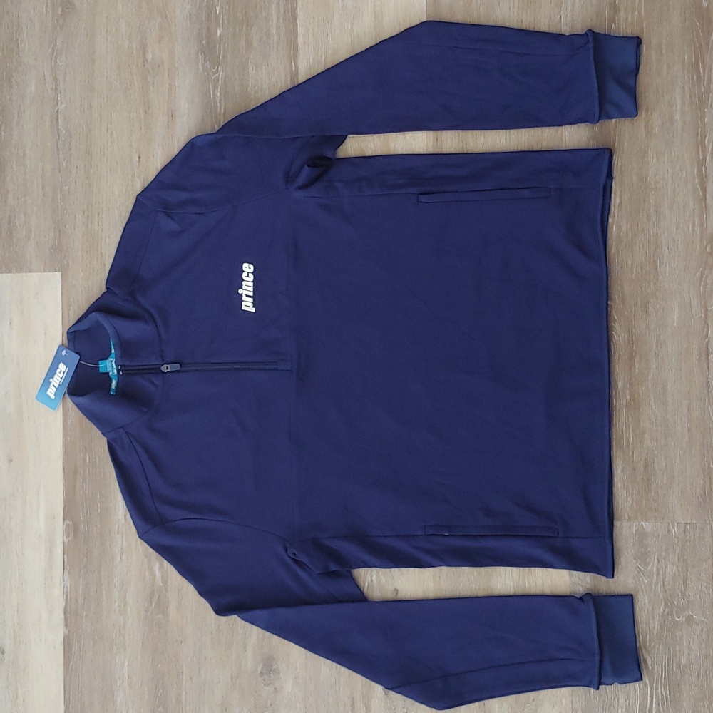 NWT Prince Pickleball Men's Ponte 1/4 Zip Pullover Jacket Blue Size XXL